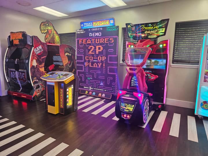 large size pac man game and other arcade games in Kaydens
