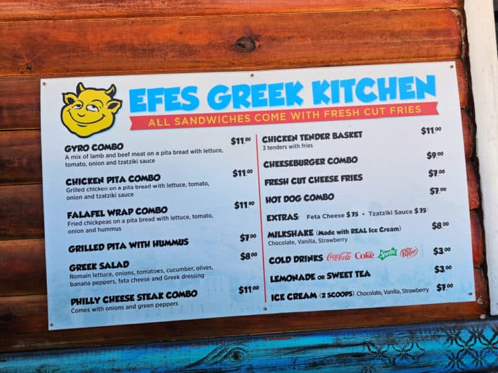 Efes Greek Kitchen Menu