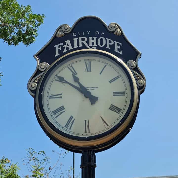 Fairhope Alabama historic clock