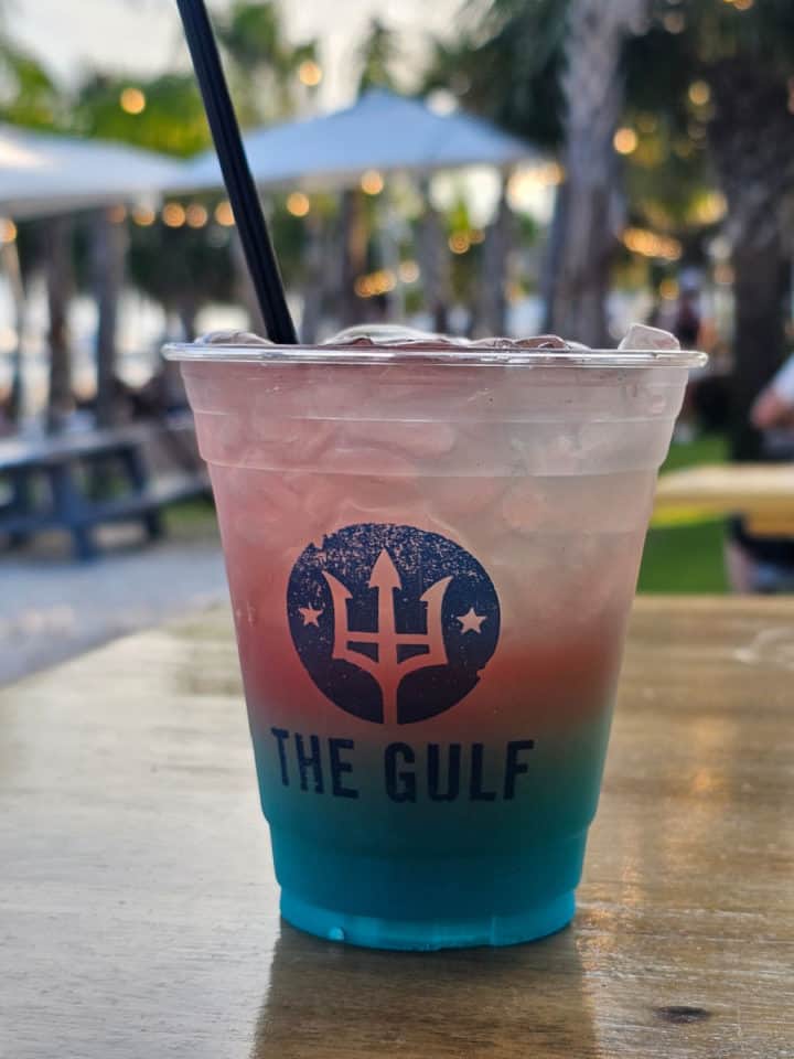 Surfs Up layered cocktail at The Gulf