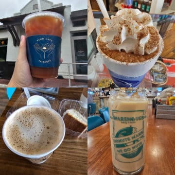 Collage of Fairhope Coffee Shop Drinks