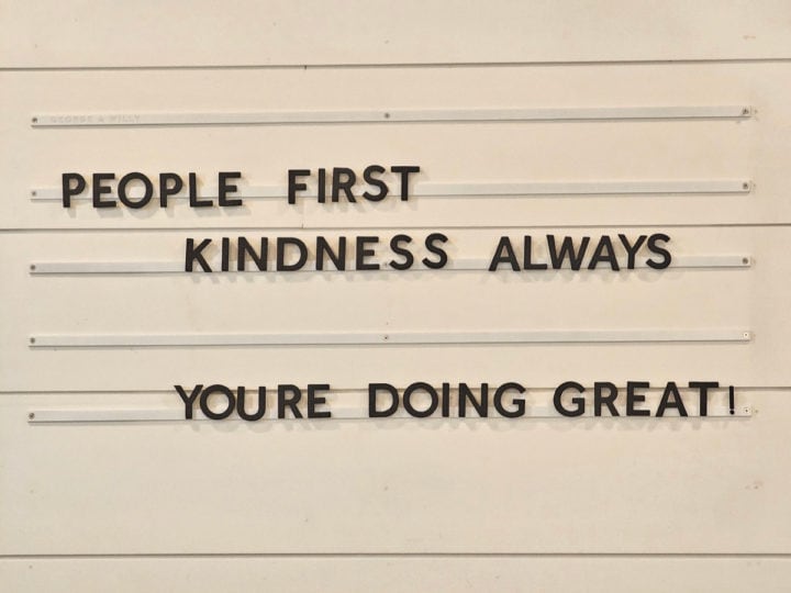 People first kindness always sign