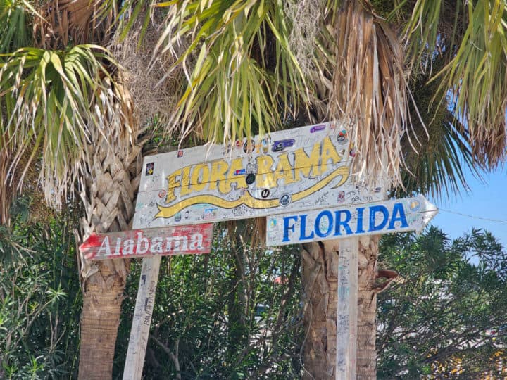 Flora-Bama Alabama Florida wooden sign