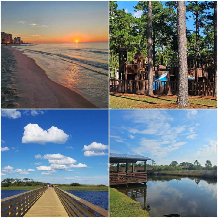 Free Things to Do in Gulf Shores and Orange Beach, Alabama collage of photos