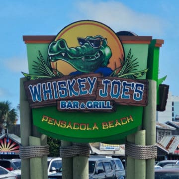 Whiskey Joe's Bar & Grill sign Pensacola Beach