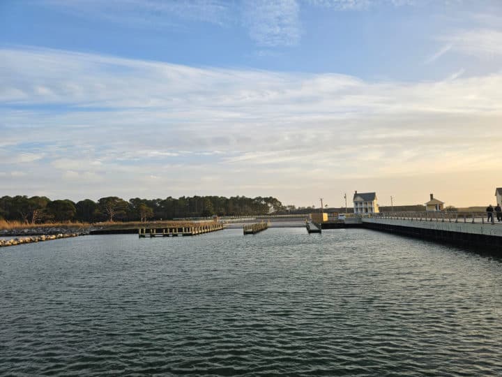 boat ramp leading into the water