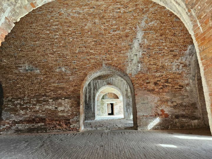 brick fort with passageways through it