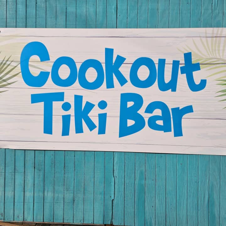 Cookout Tiki Bar sign