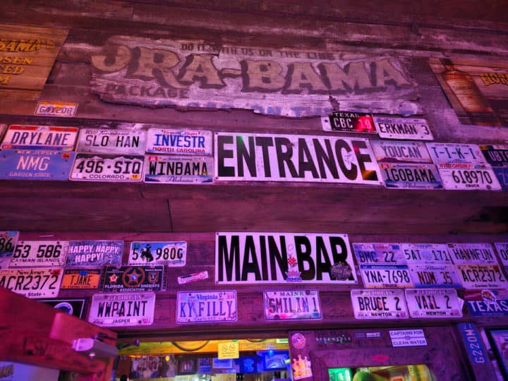 Flora Bama Entrance Main Bar with license plates