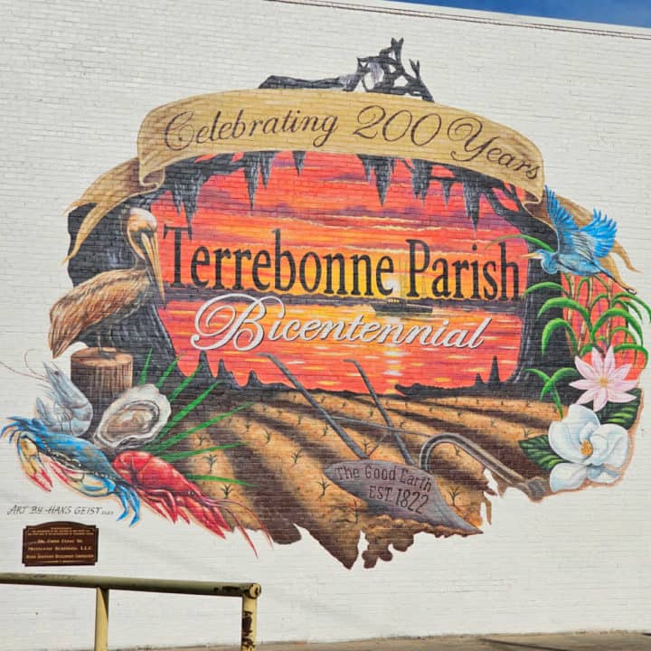Terrebonne Parish Bicentennial mural in Houma