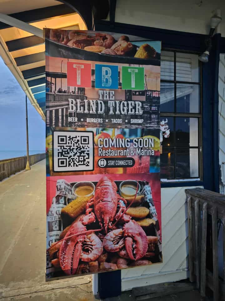 The Blind Tiger Restaurant sign 