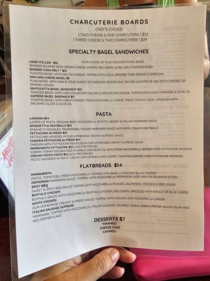 specialty bagel sandwich, pasta, and flatbread Lauria's Italian Menu