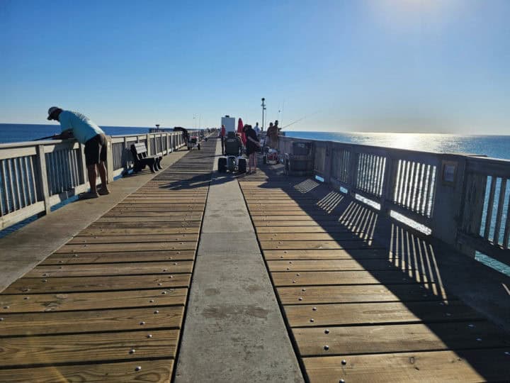 People fishing from the pier