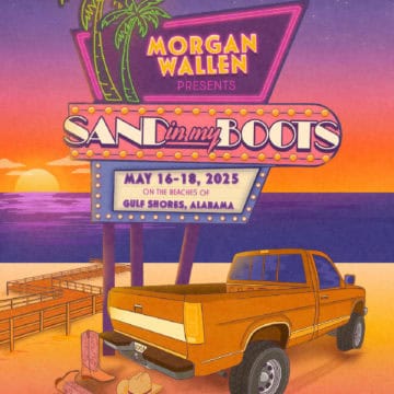 Morgan Wallen Sand in my Boots tour poster