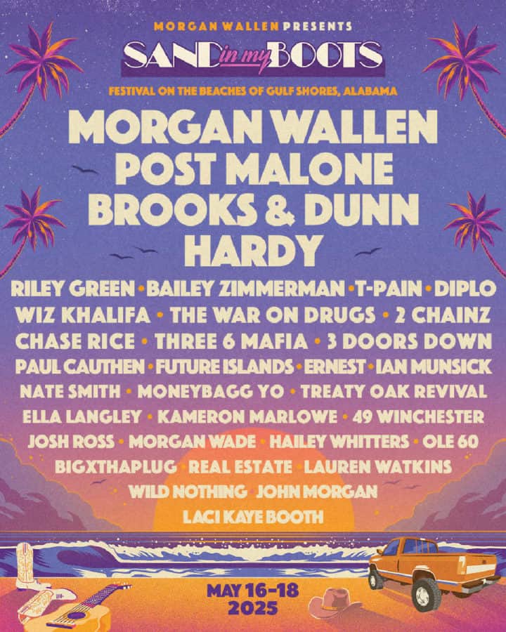 Sand in my Boots lineup poster