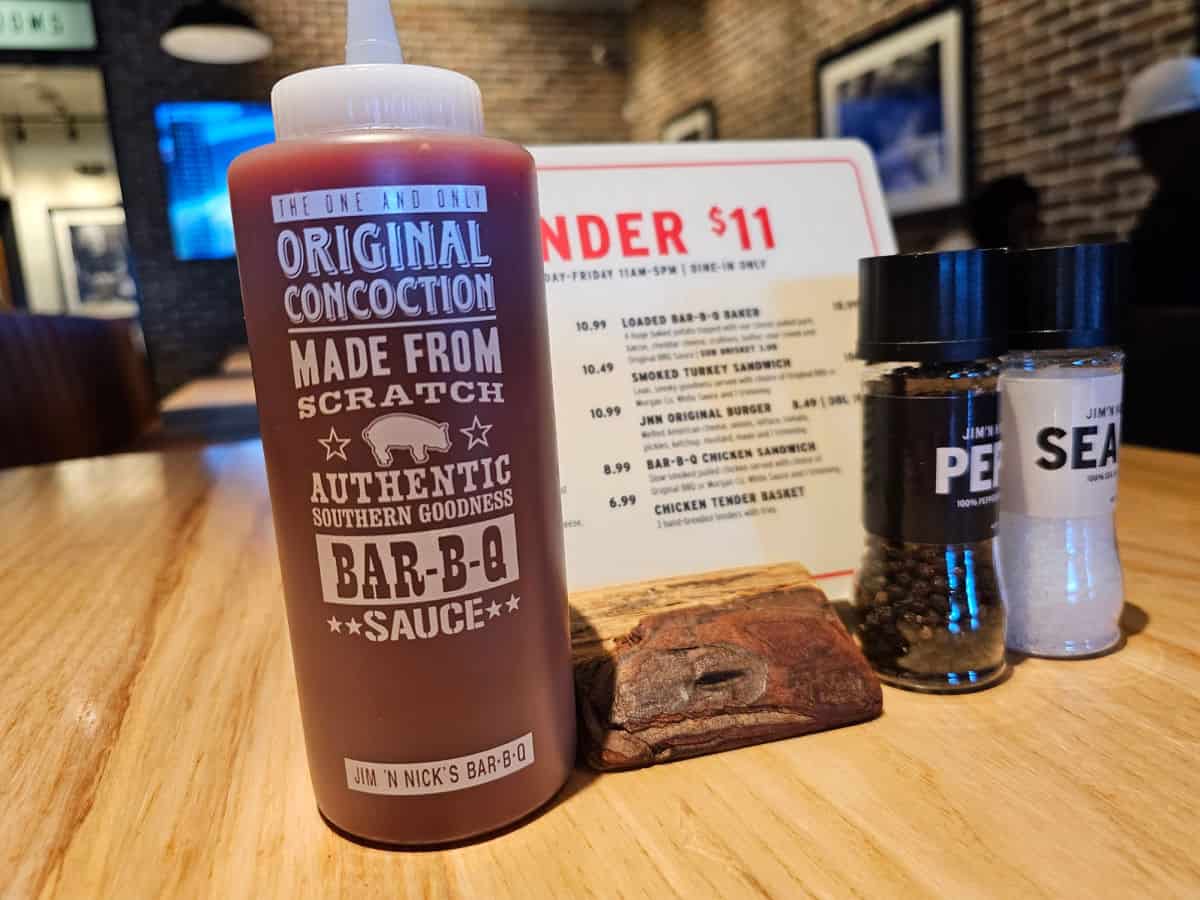 Jim n Nicks bbq sauce in a bottle