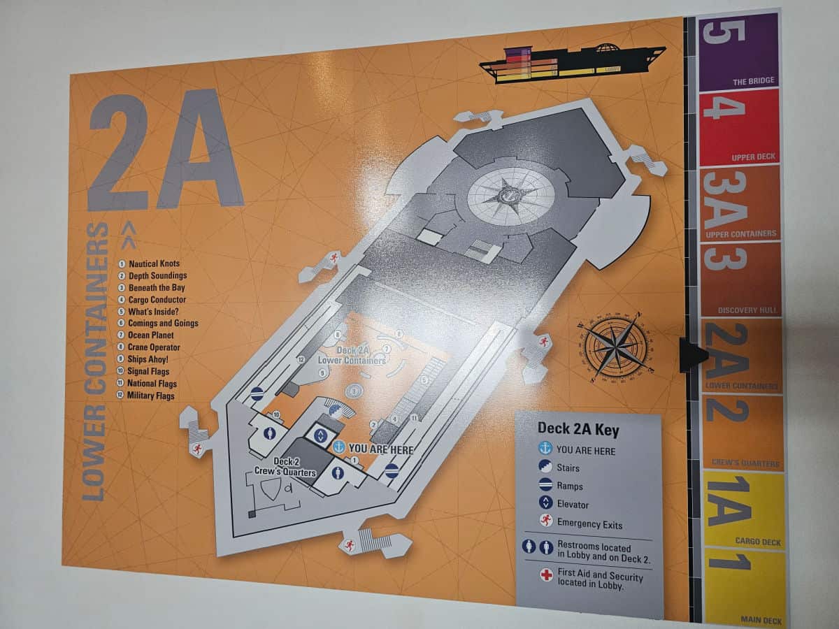 Deck 2A Map National Maritime Museum of the Gulf