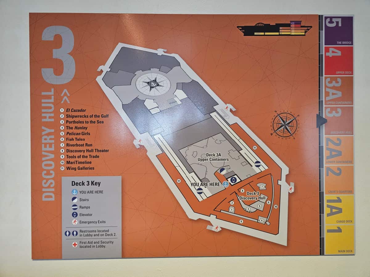 Deck 3 Map national maritime museum of the gulf