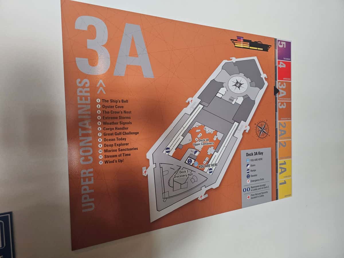 Deck 3a map, national maritime museum of the gulf