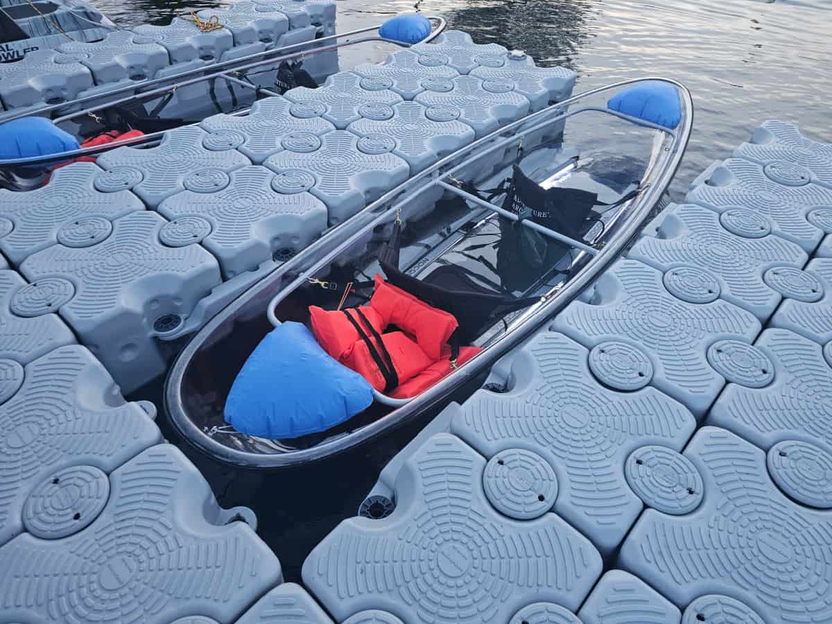 kayak in the dock on the water