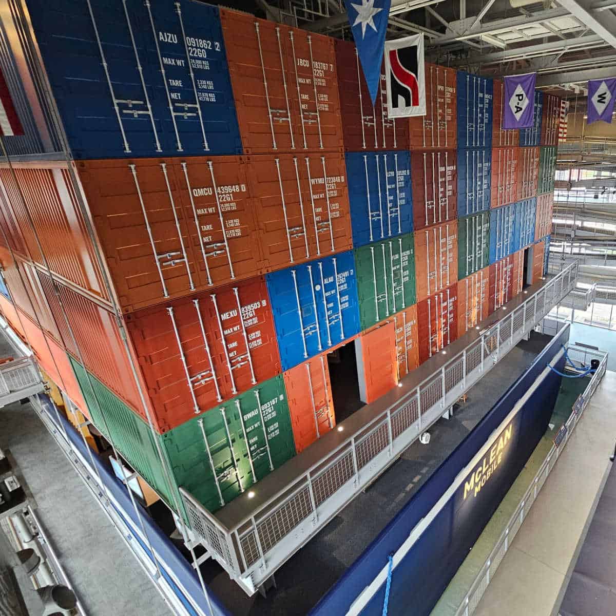 Cargo ship inside the National Maritime Museum