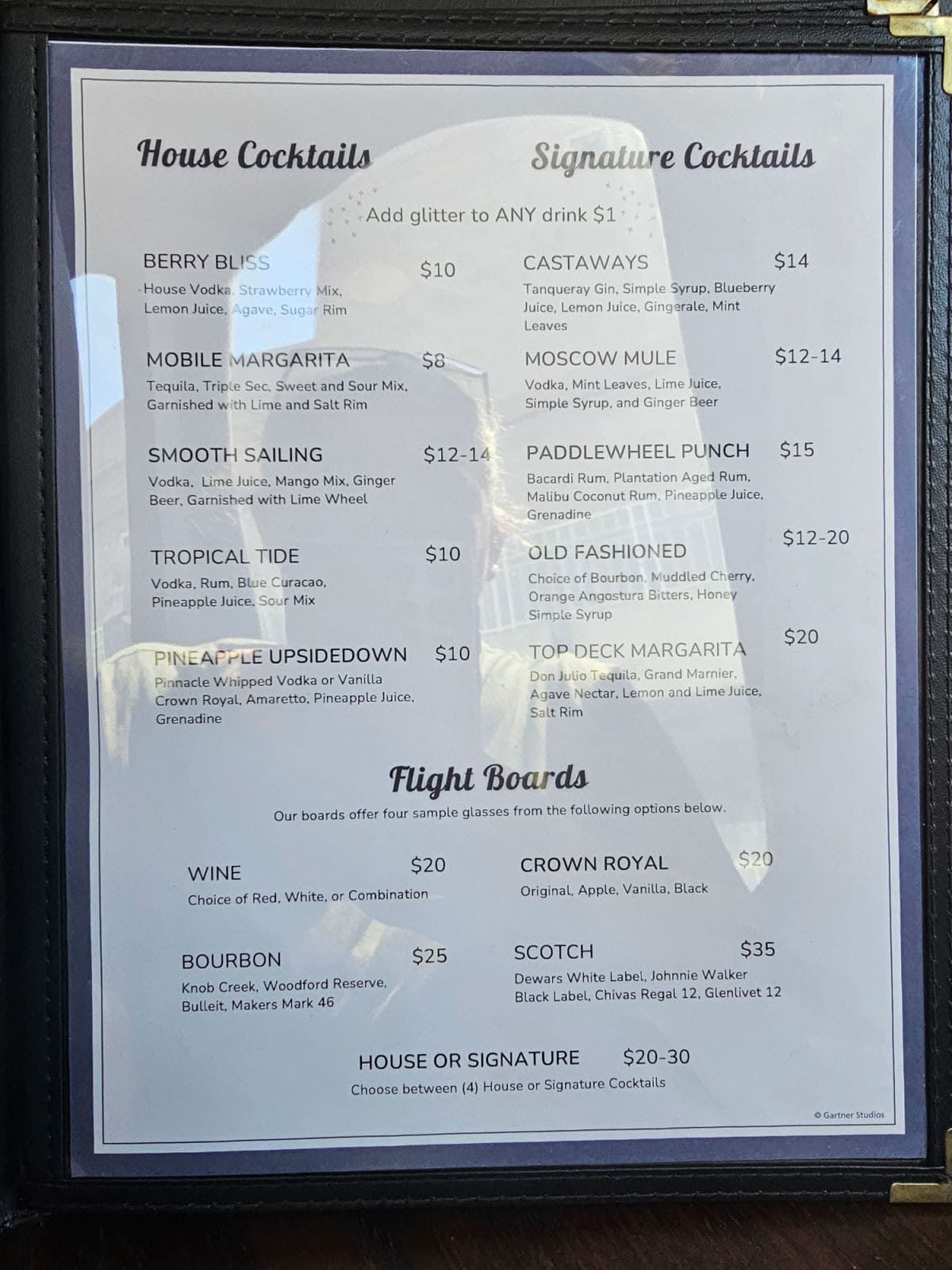 perdido queen cruises cocktail menu