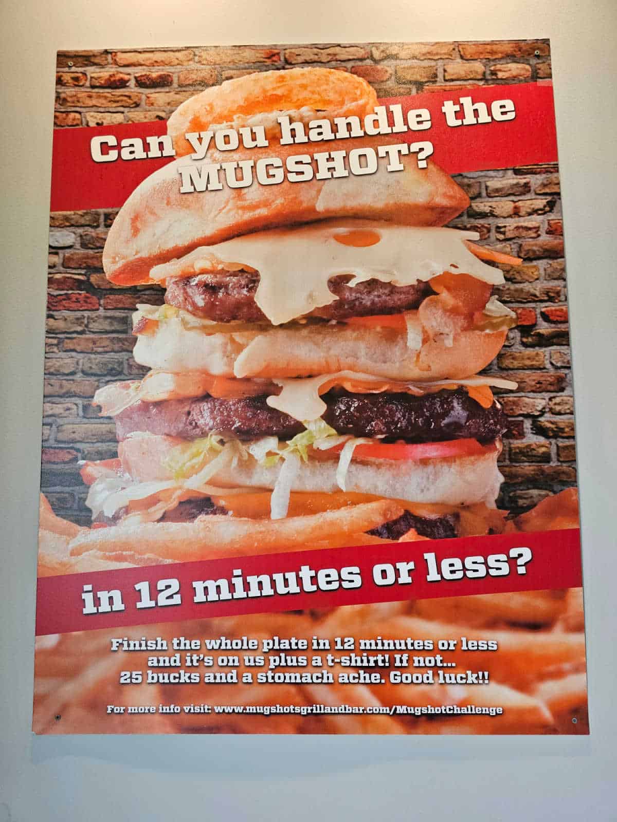 Can you handle the Mugshot poster with a giant burger on it