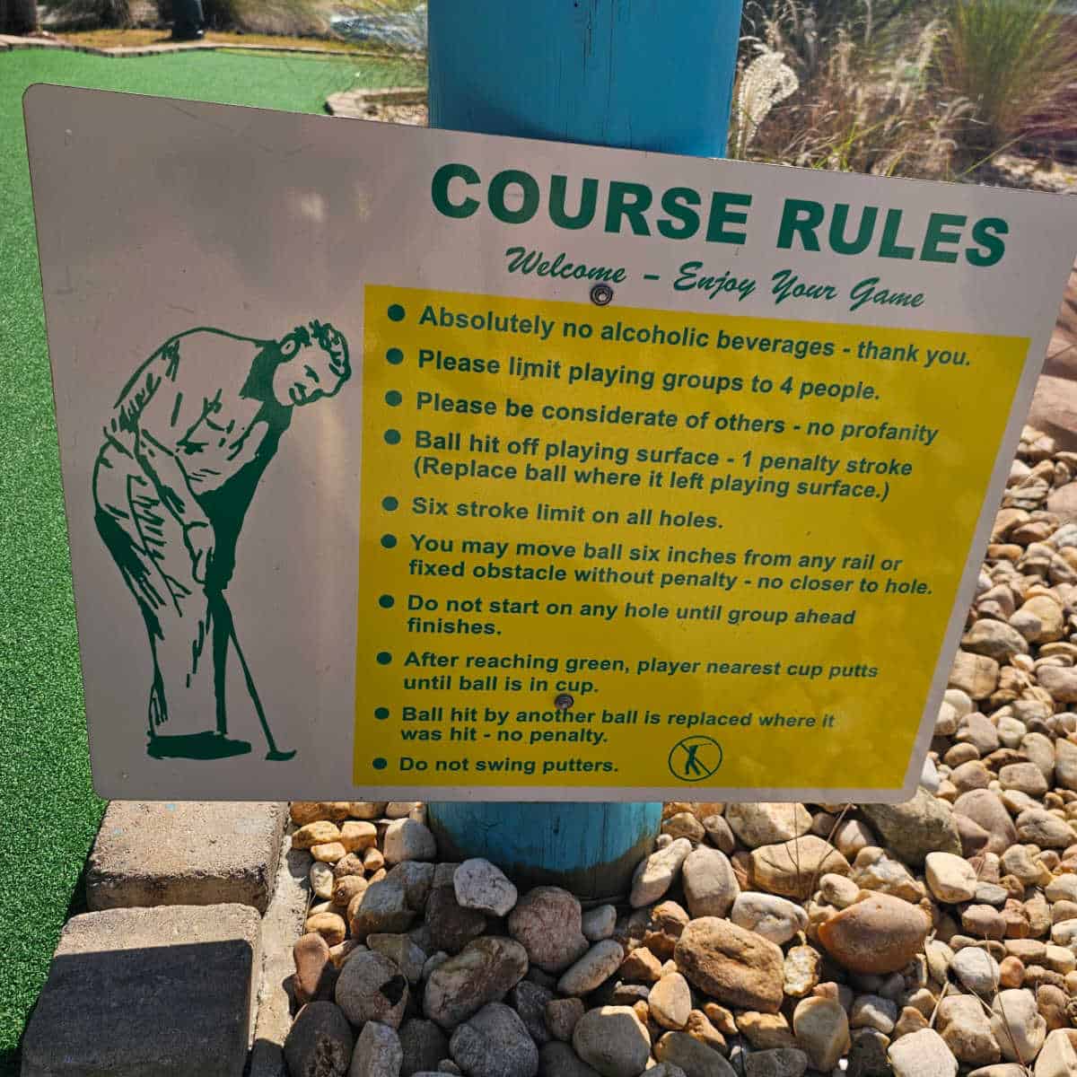 Beachside Mini Golf Course Rules