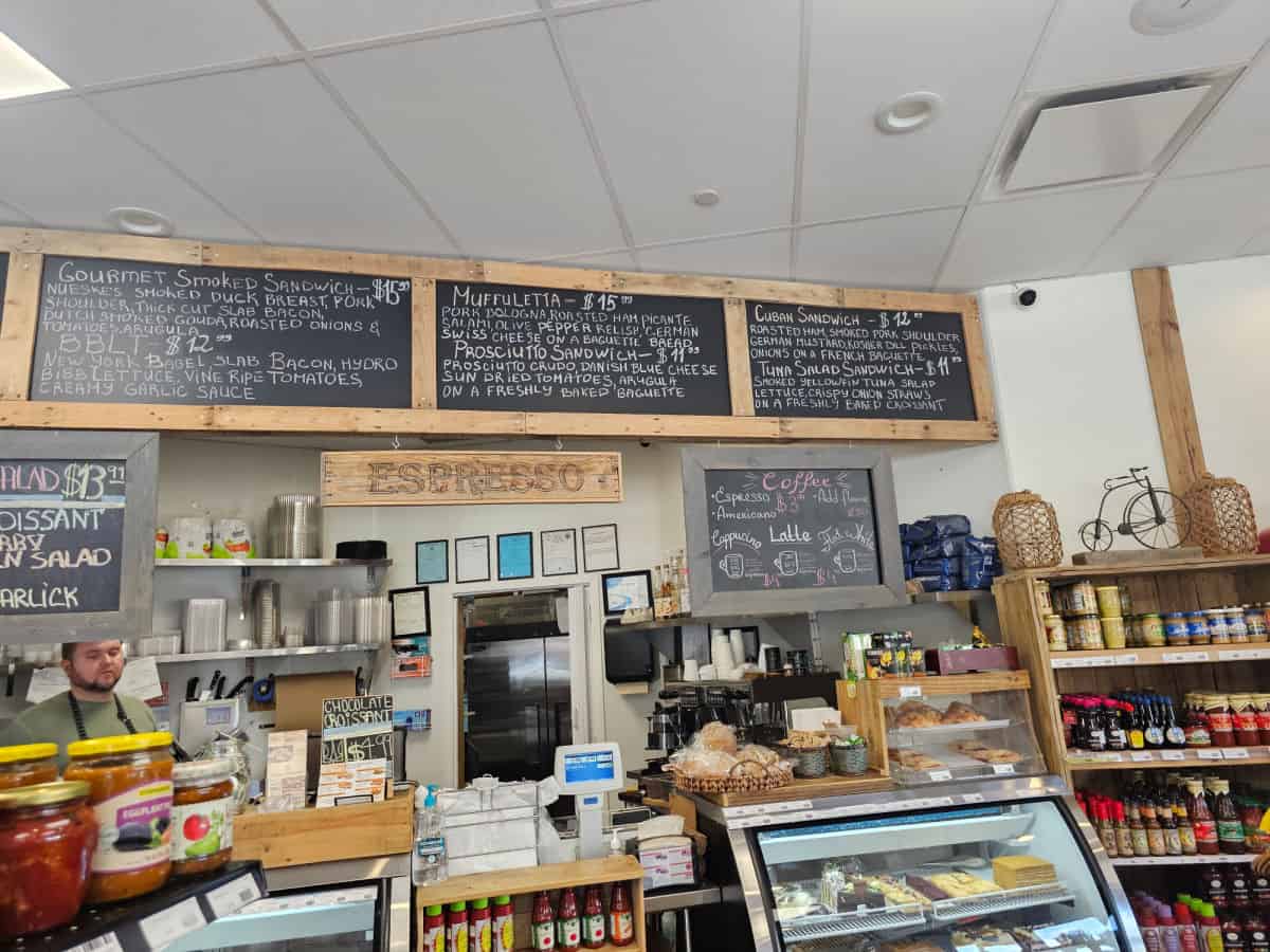 deli and espresso counter