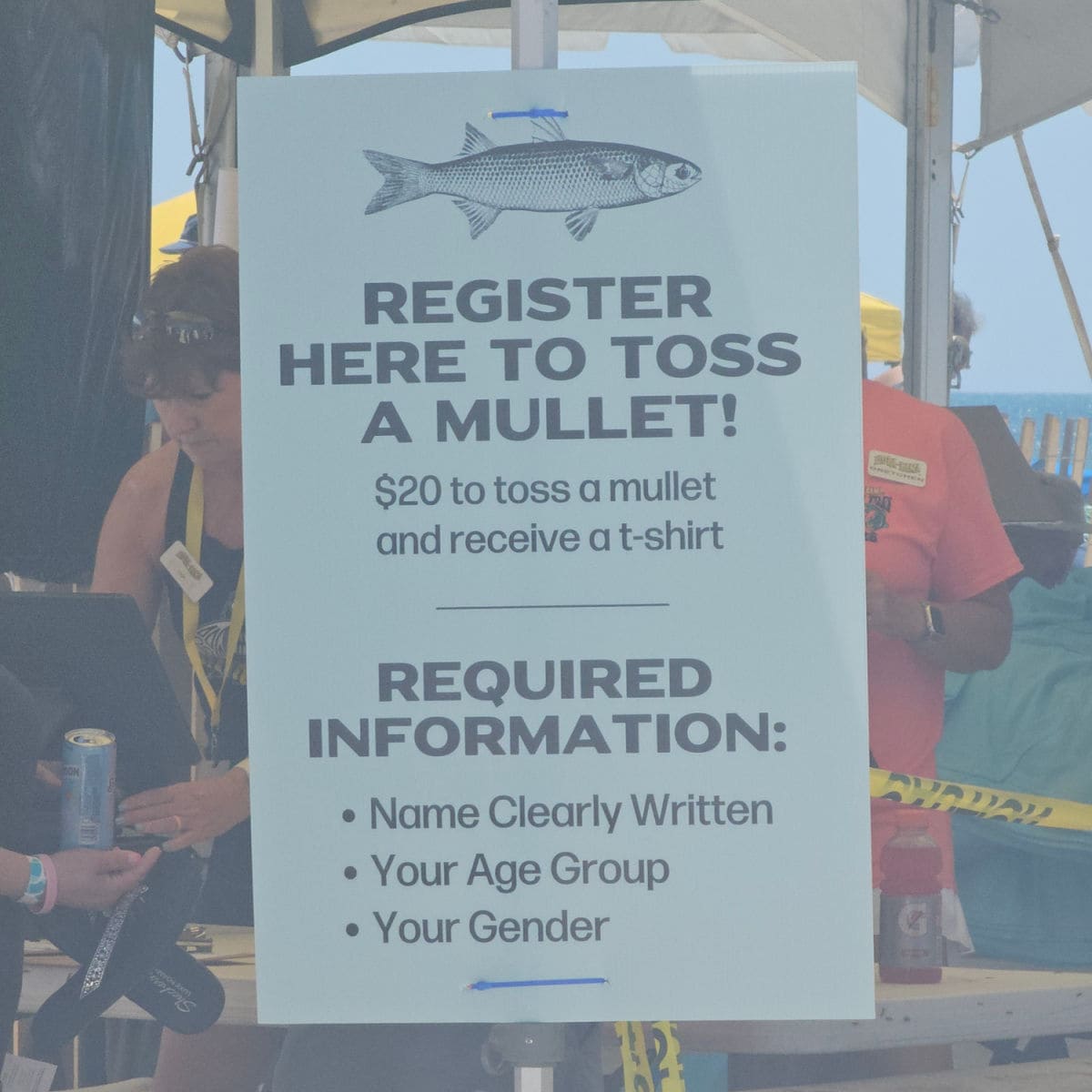 Register here to toss a mullet sign with price info