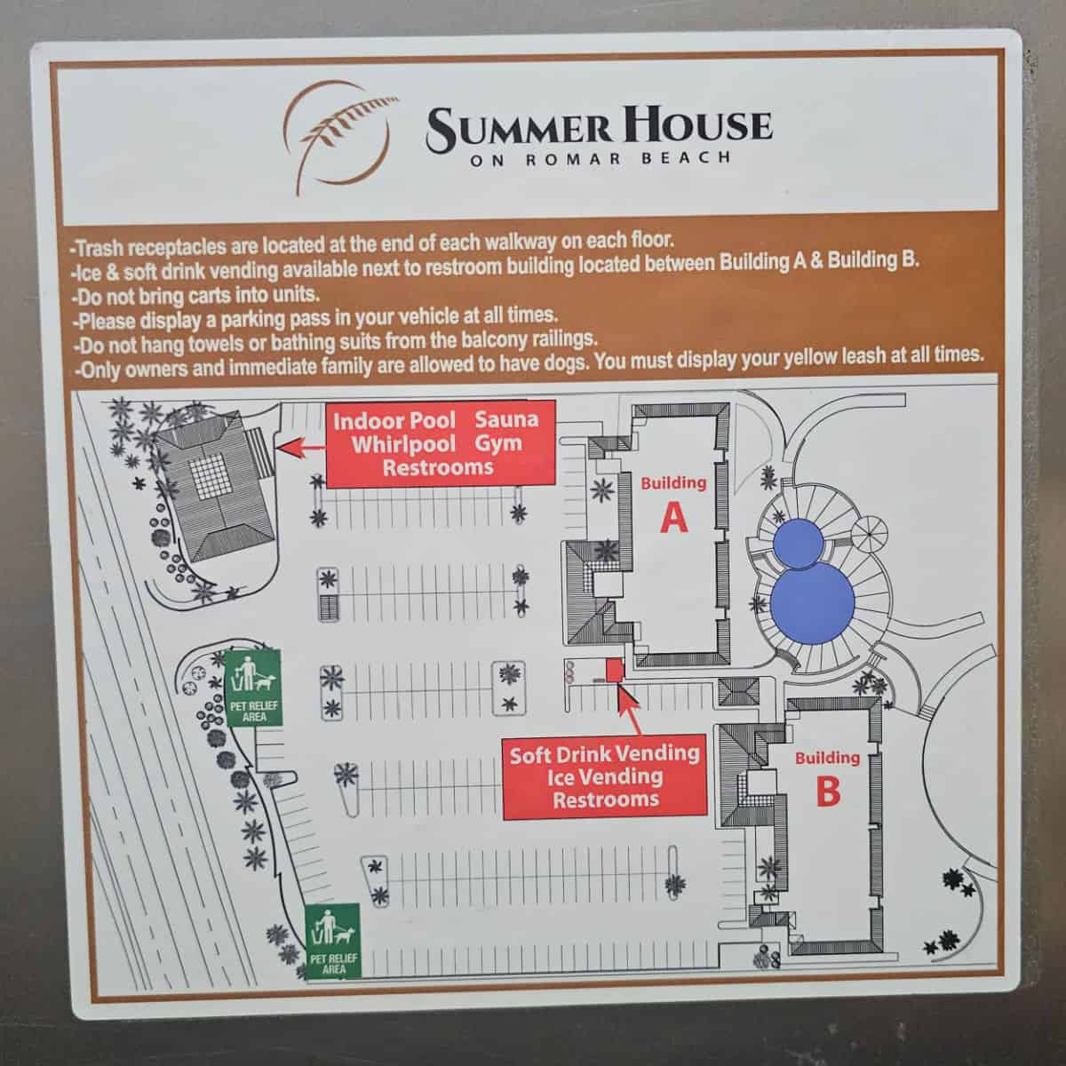 Summer House of Romar Beach property map