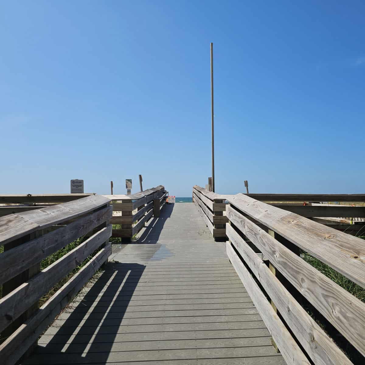 wooden boardwalk to the beach