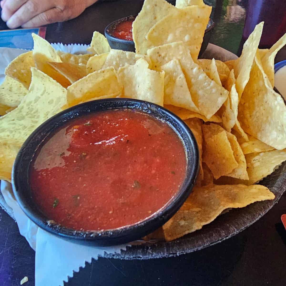 bowl of chips and salsa