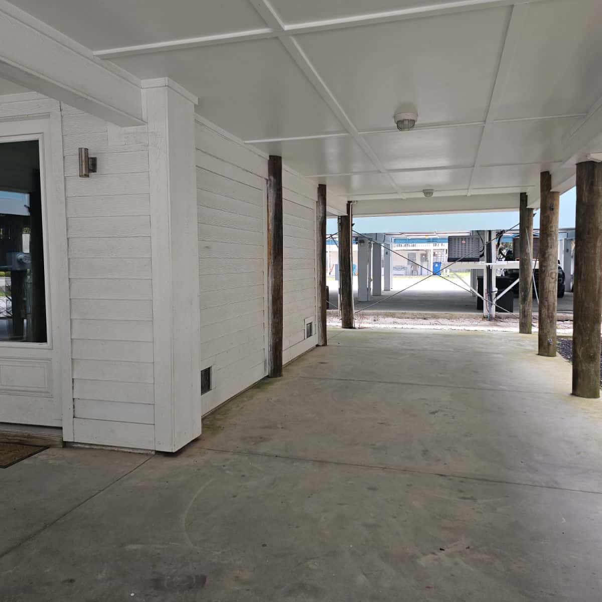 parking under a vacation cottage