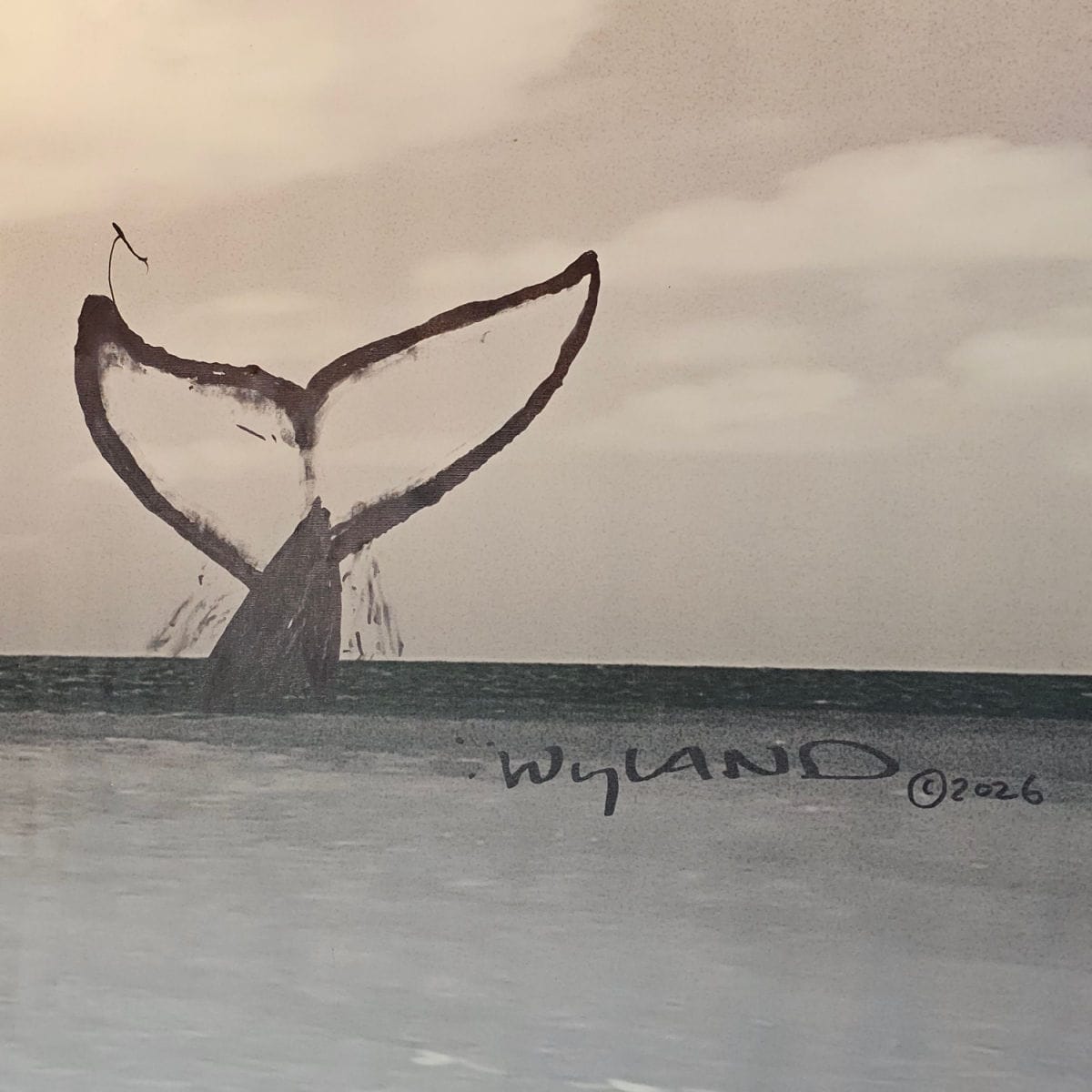 Whale tail drawn by Wyland (C) 2026