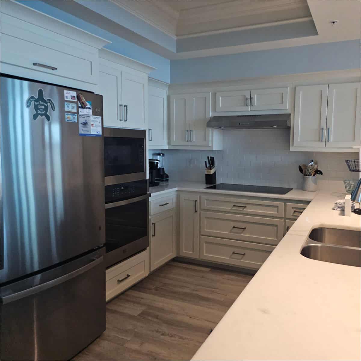 kitchen with white cabinets and stainless steel appliances