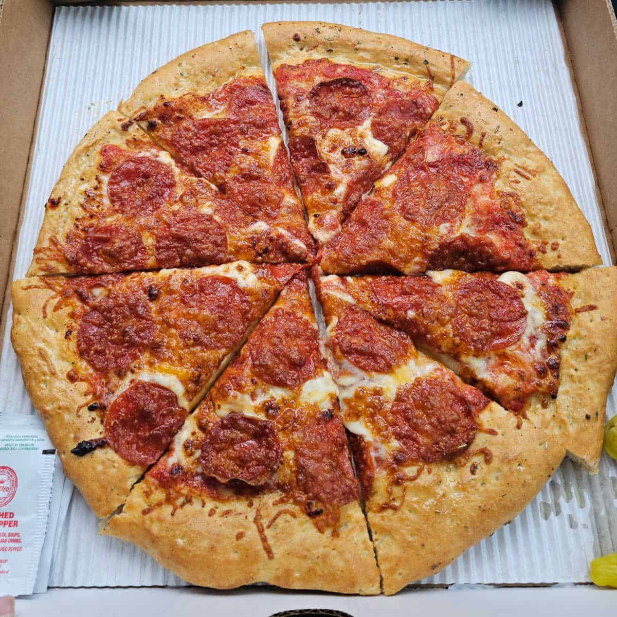 Pepperoni Pizza in a pizza box