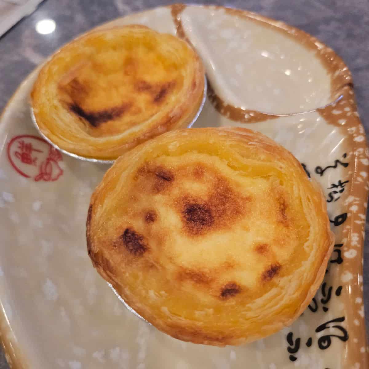 egg custard dessert on a dish