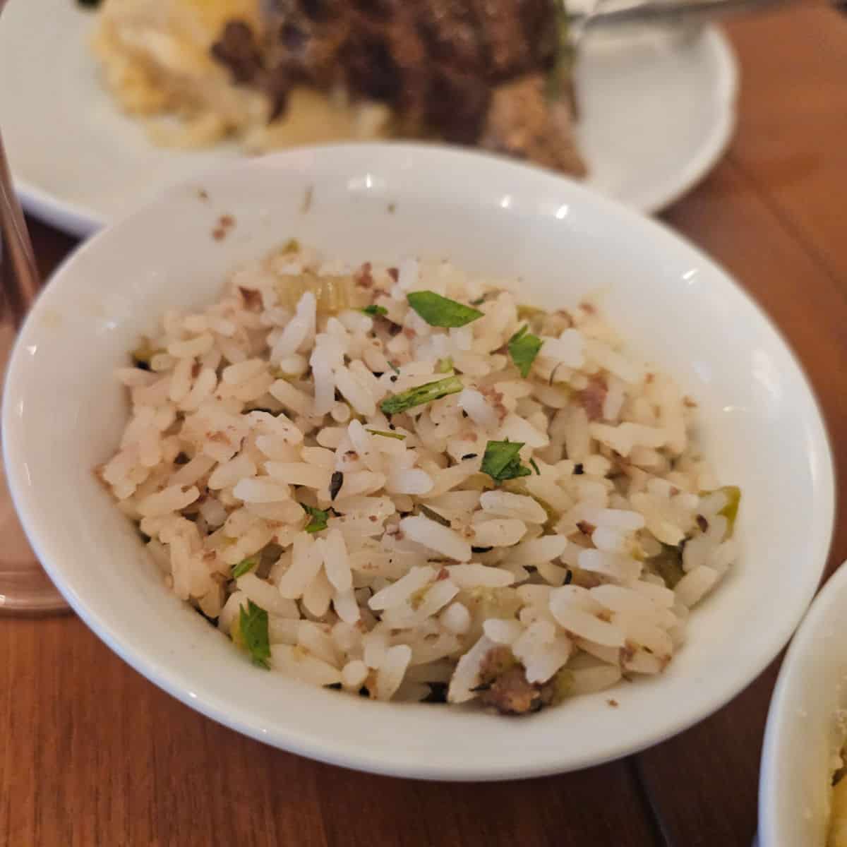 rice in a white bowl